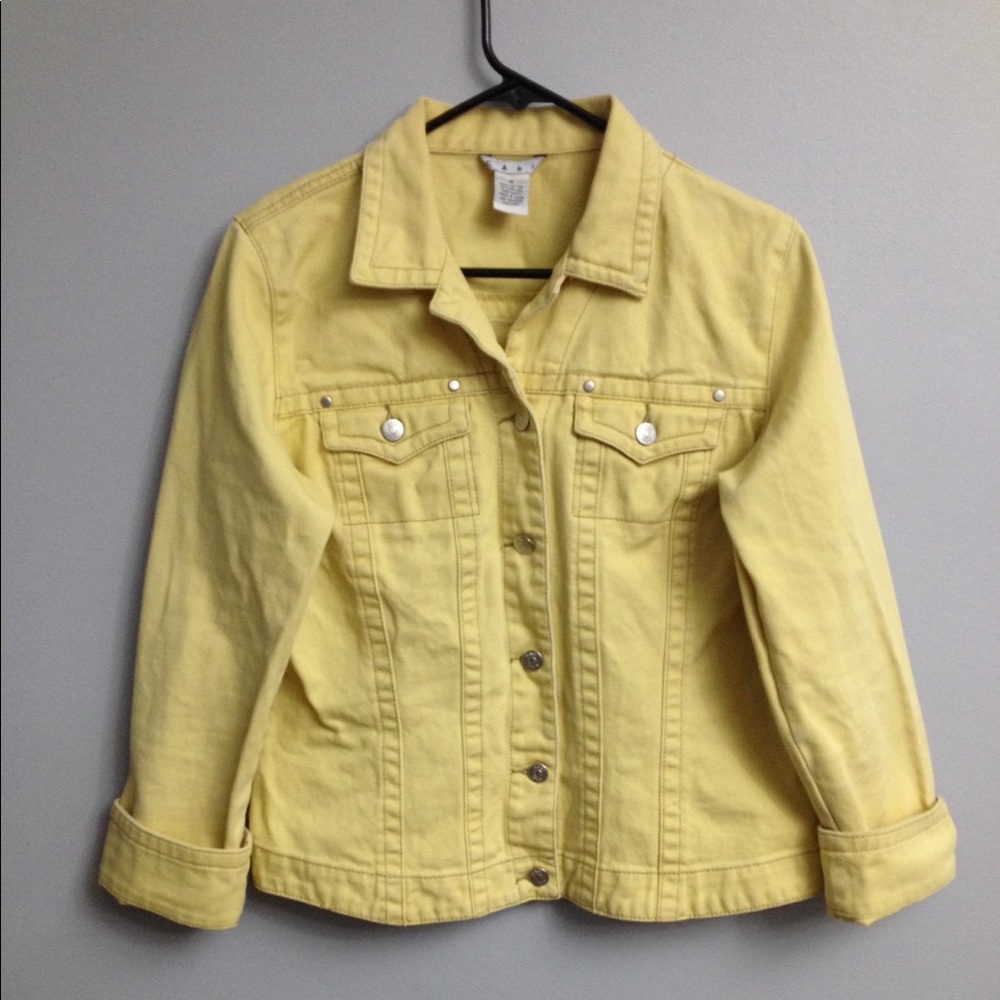 Yellow denim jacket