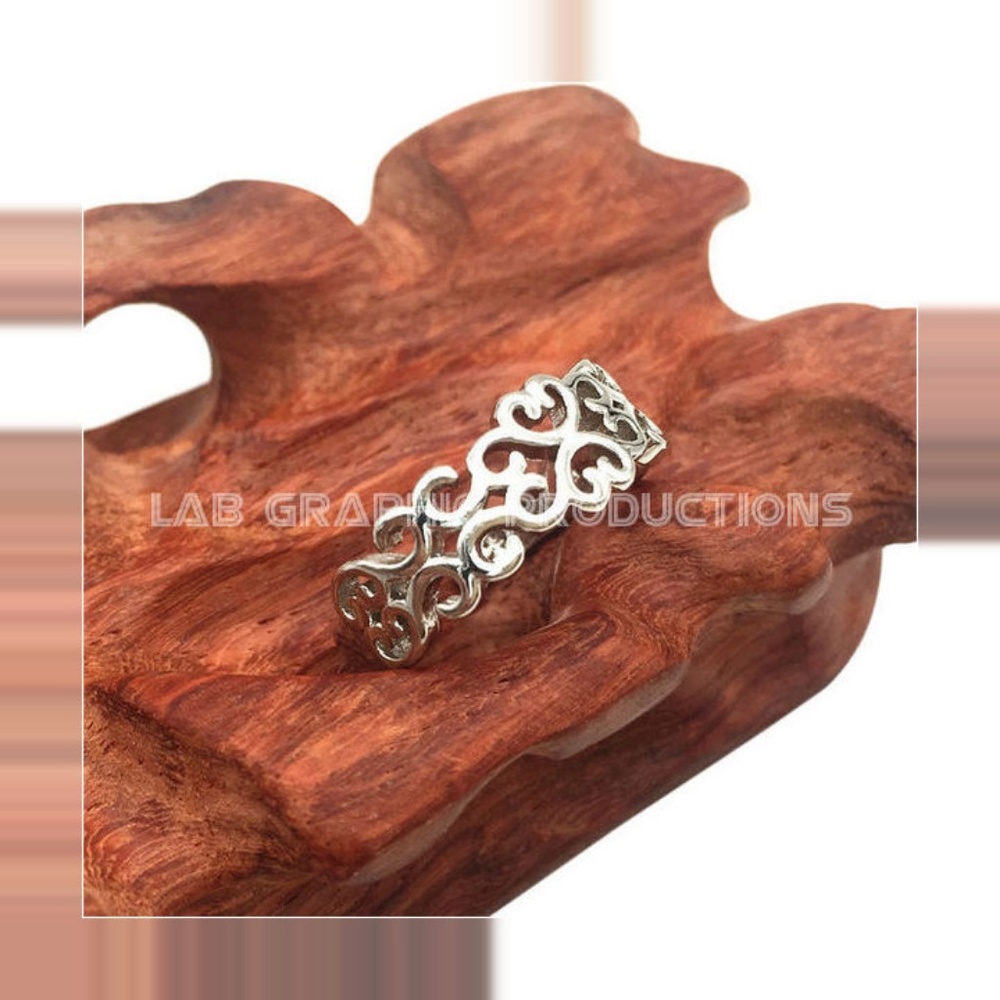 Hollowed Out Silver Designer Ring ADJUSTABLE HOT