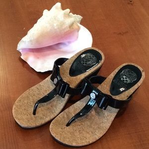 Vince Camuto fun cork wedge sandals size 8