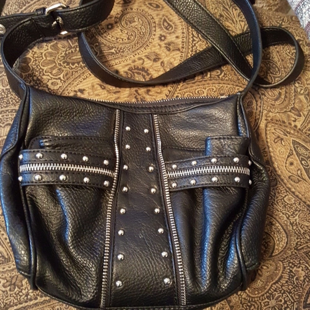 Jessica Simpson black pvc purse