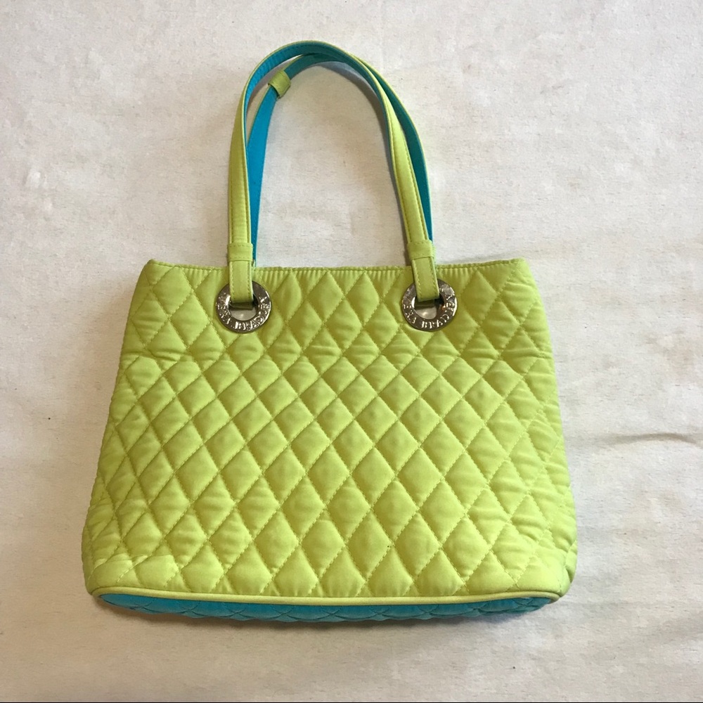 ❄️EUC🎄Vera Bradley🎄Green&Blue Crosshatch Purse❄️
