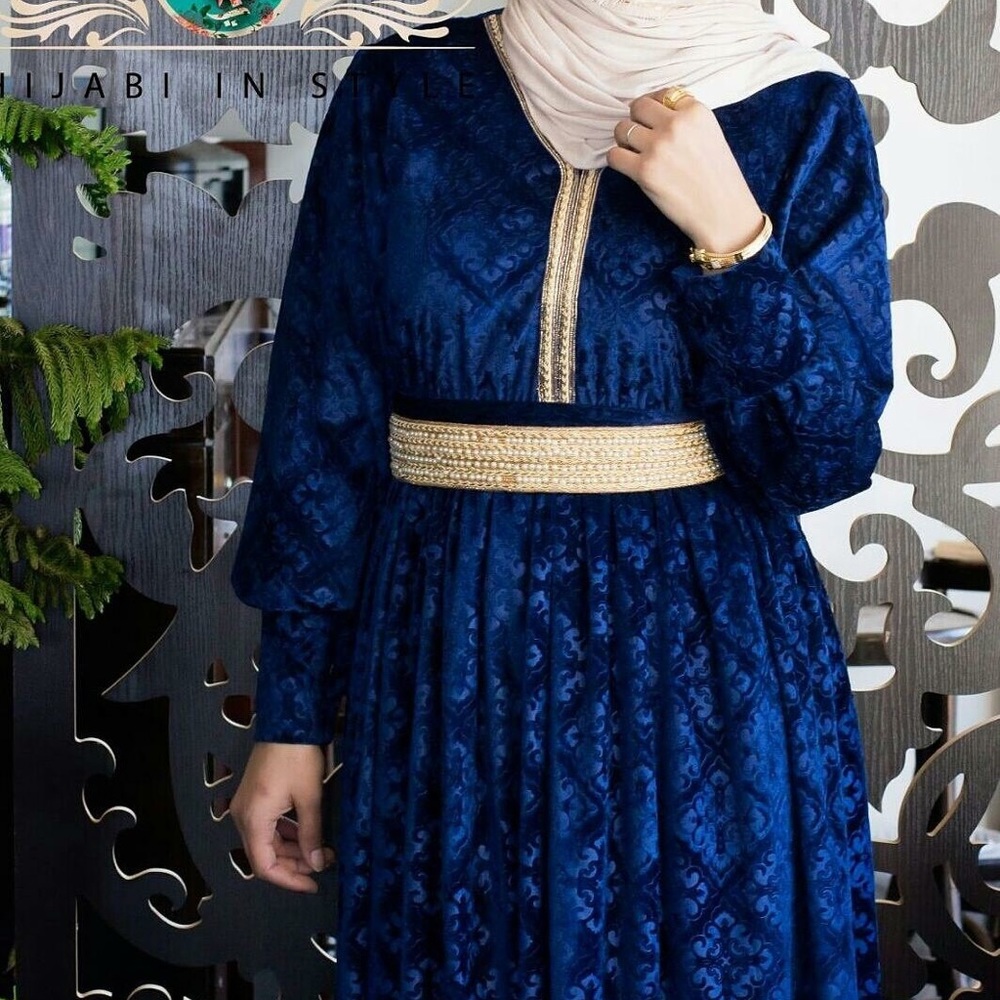 Long kaftan velvet Dress
