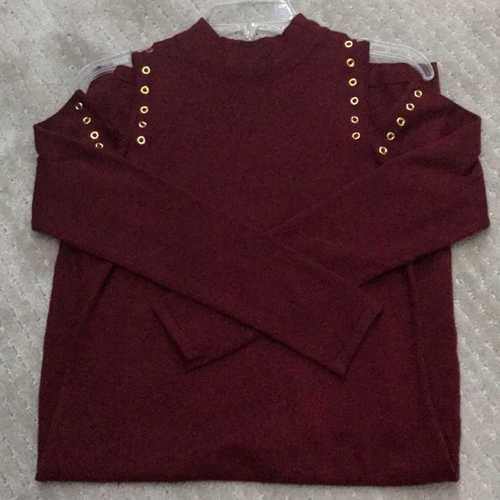 Allison Brittney sweater dress cold shoulders NWOT