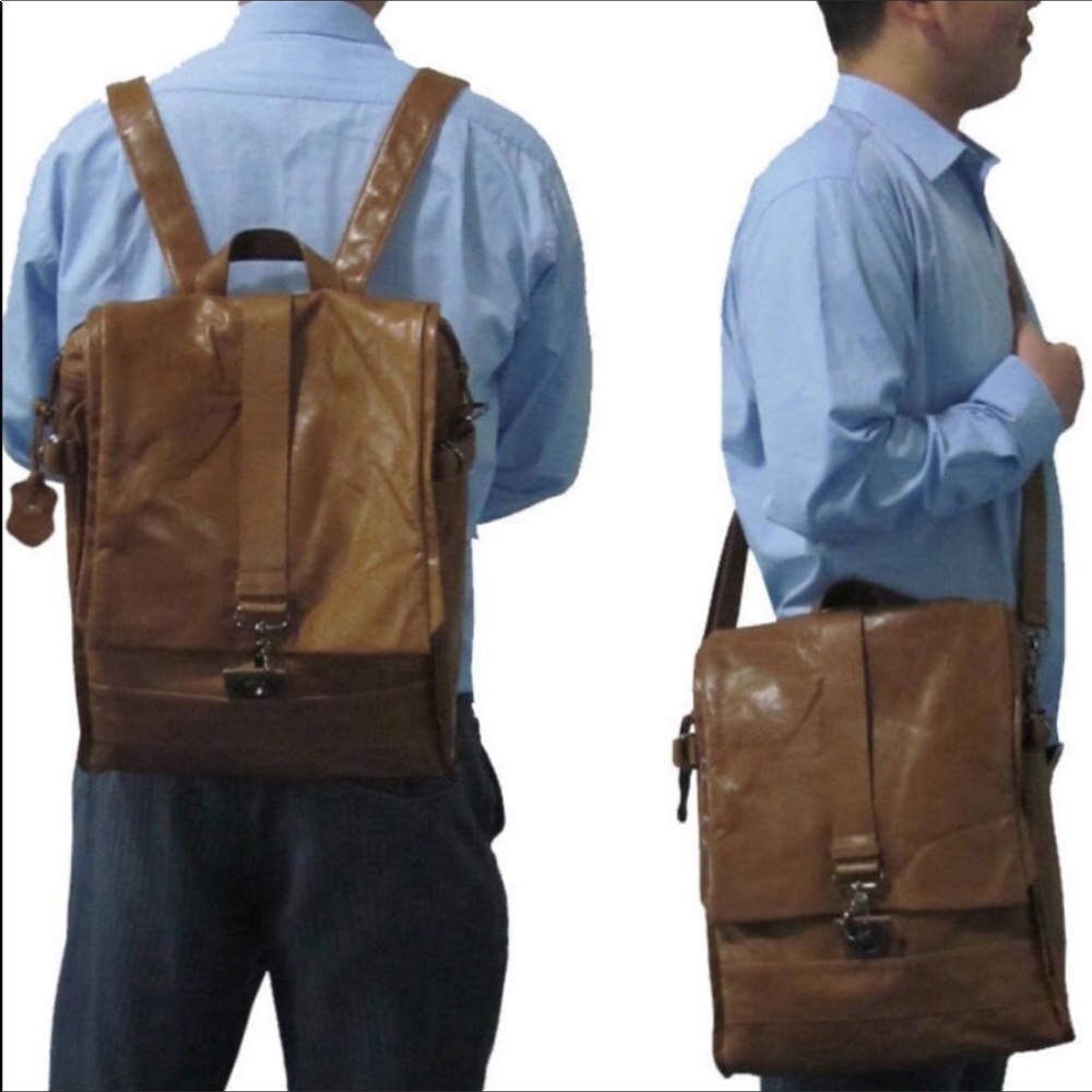 LAST ONE‼️leather NEW backpack/messenger