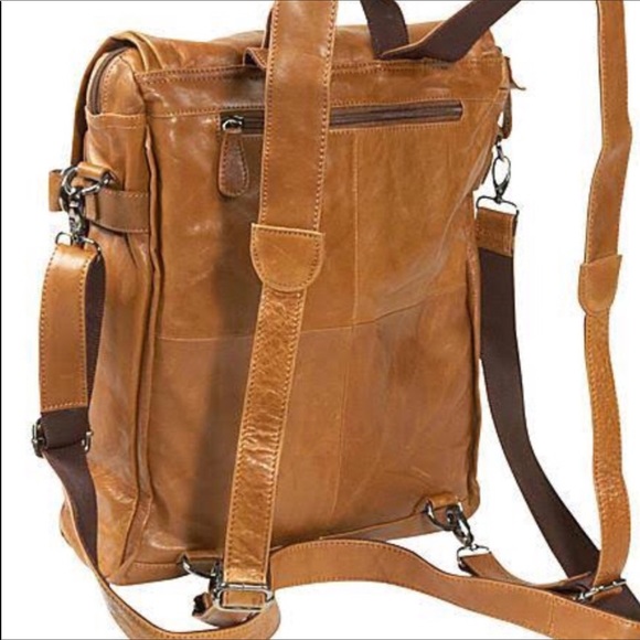 LAST ONE‼️leather NEW backpack/messenger - Picture 3 of 5