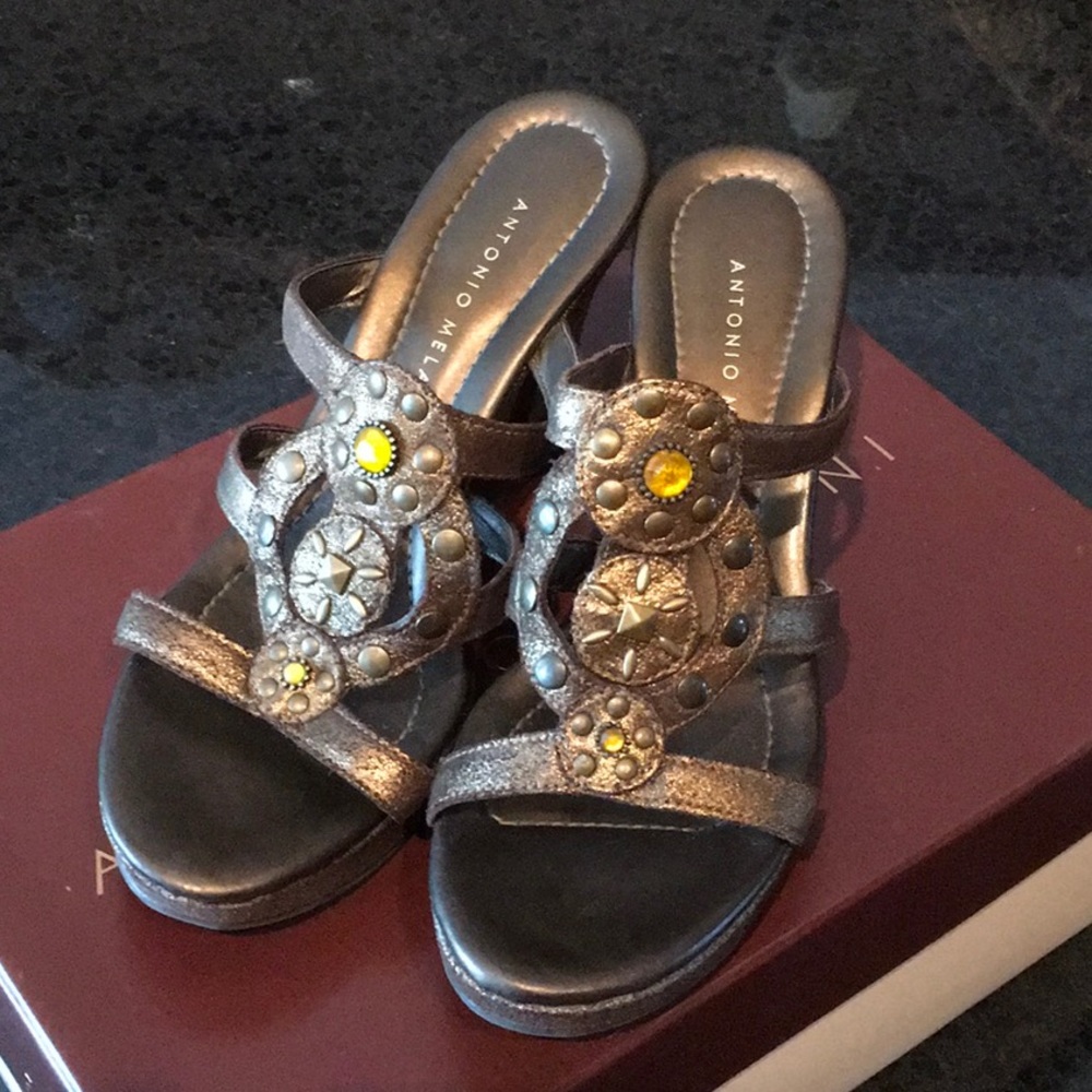 Bronze Wedge Shoes