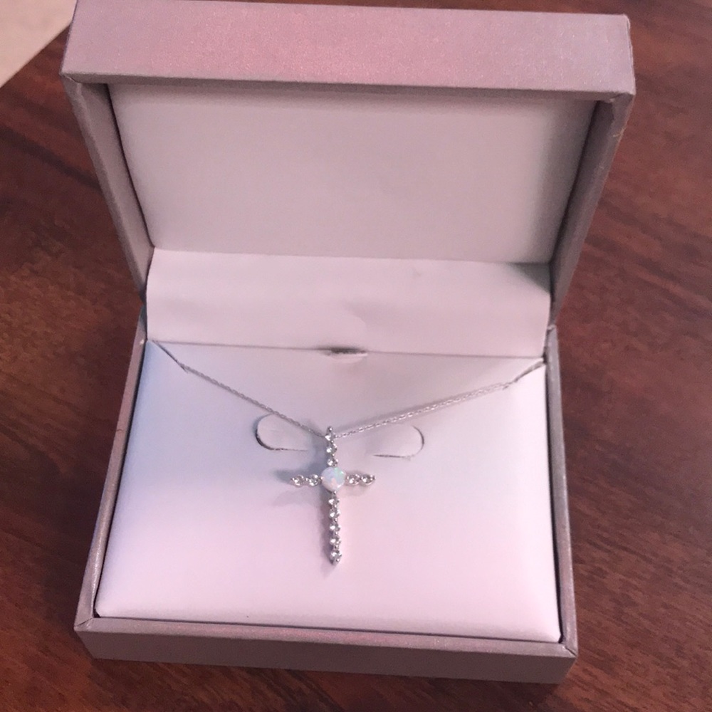 Stainless steel diamond cross