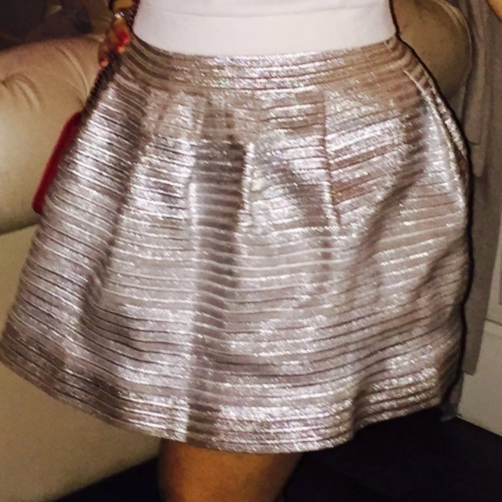 Aqua Gold structured skater skirt