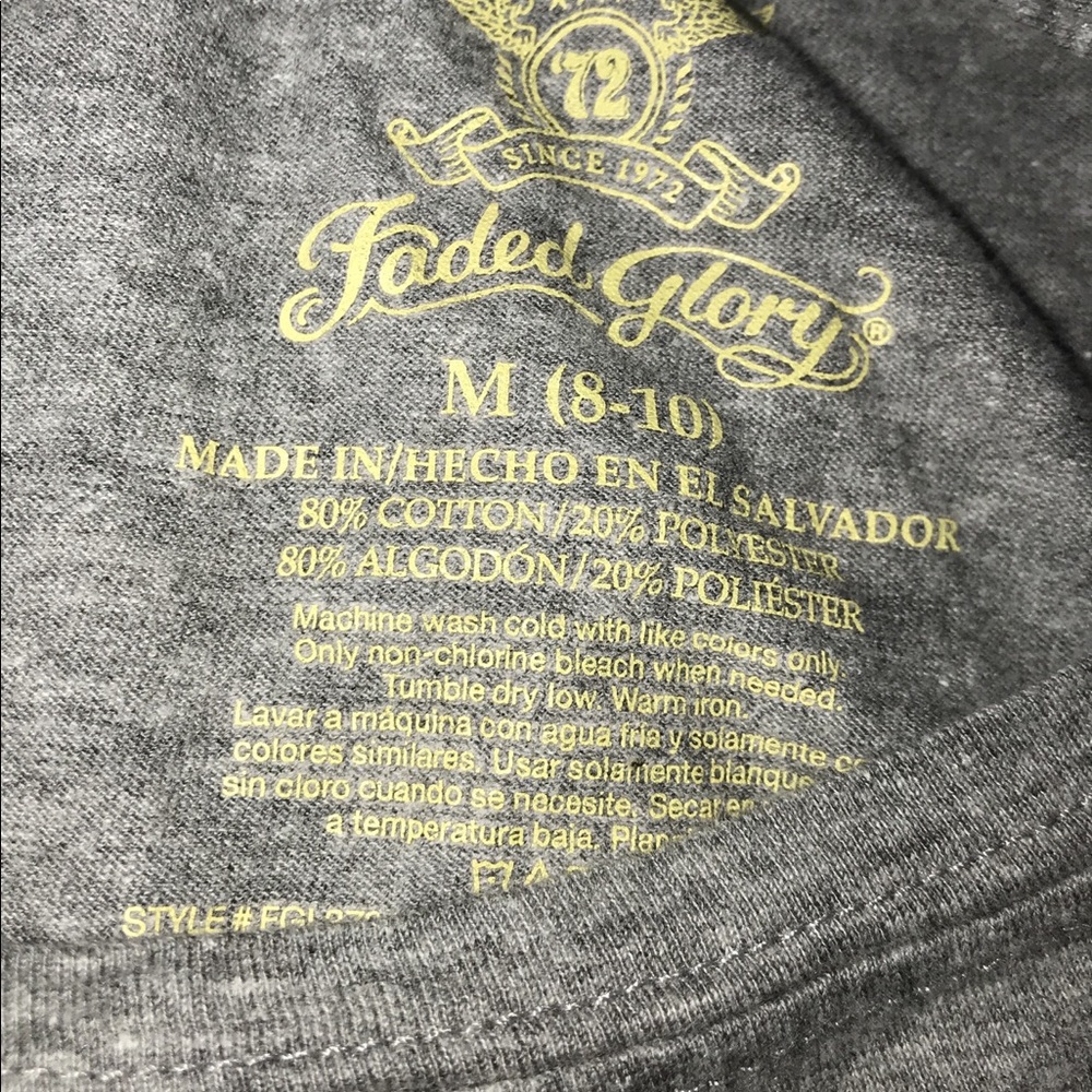 Faded Glory Long Sleeve Gray Shirt