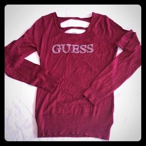 Guess burgundy light weight sweater New