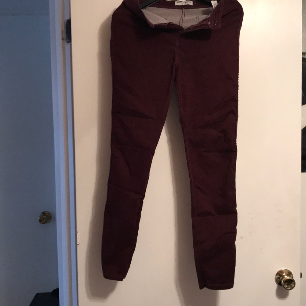Long maroon AA Jean