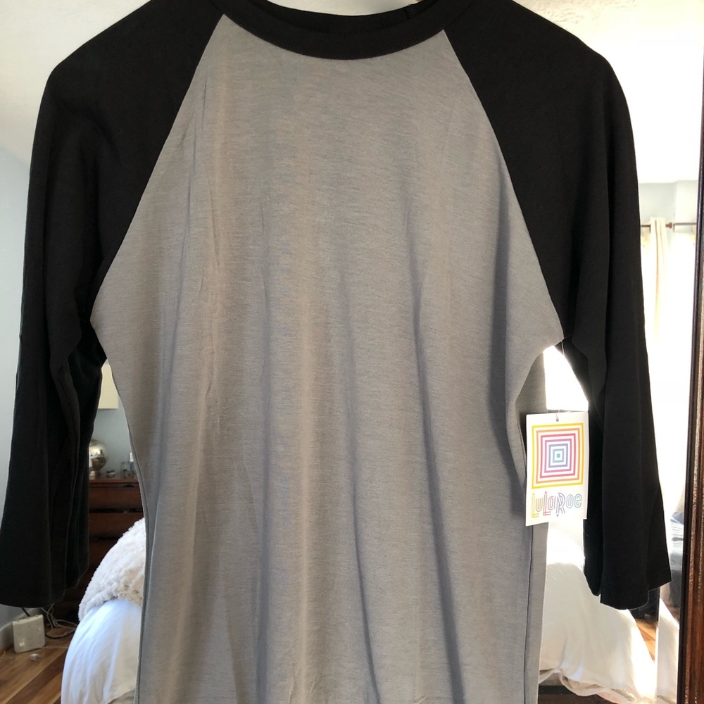 LuLaRoe XS Solid Black & Grey Randy BNWT