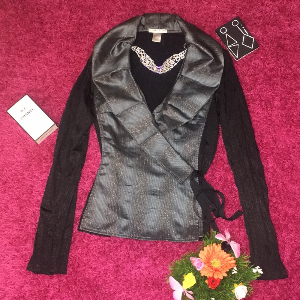 Bohemian Chic Alberto Makali Side Tie Wrap Blouse