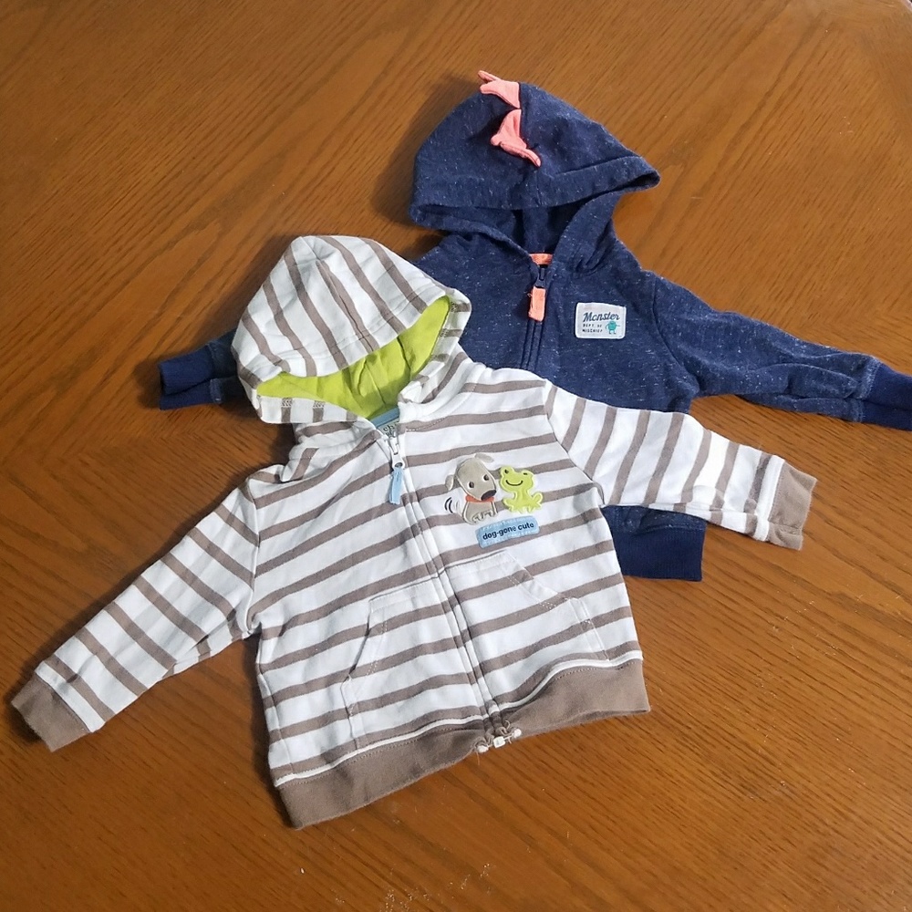 Carter's 3-6 months Zip Up Hoodie Bundle
