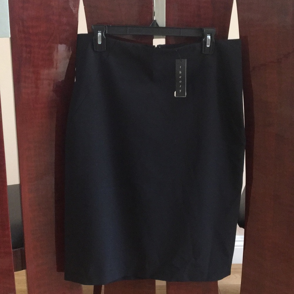 Theory black pencil skirt