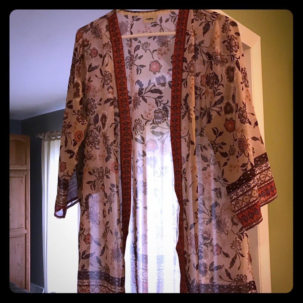 Floral chiffon over piece