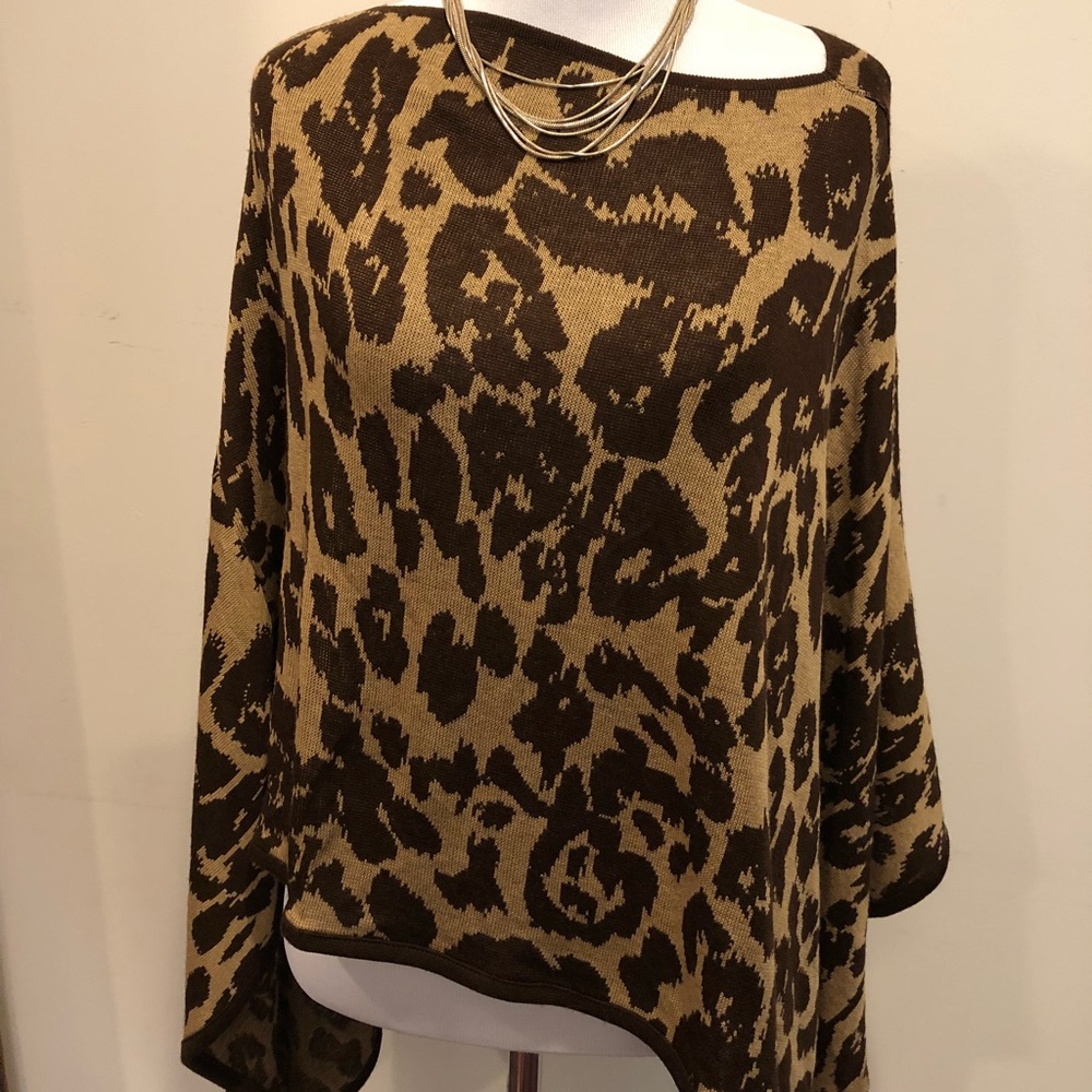 Leopard print cape
