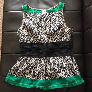 Printed wrap sleeveless blouse