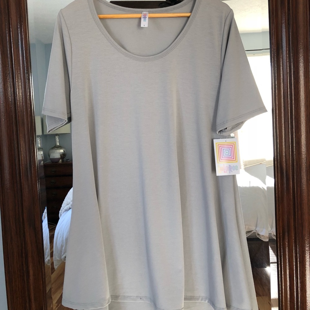 LuLaRoe Size Large Perfect T Solid Grey BNWT