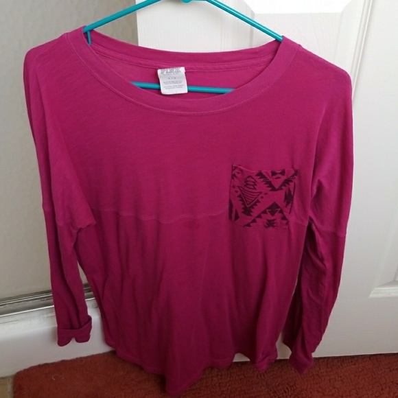 Pink long sleeved t-shirt. - Picture 1 of 3