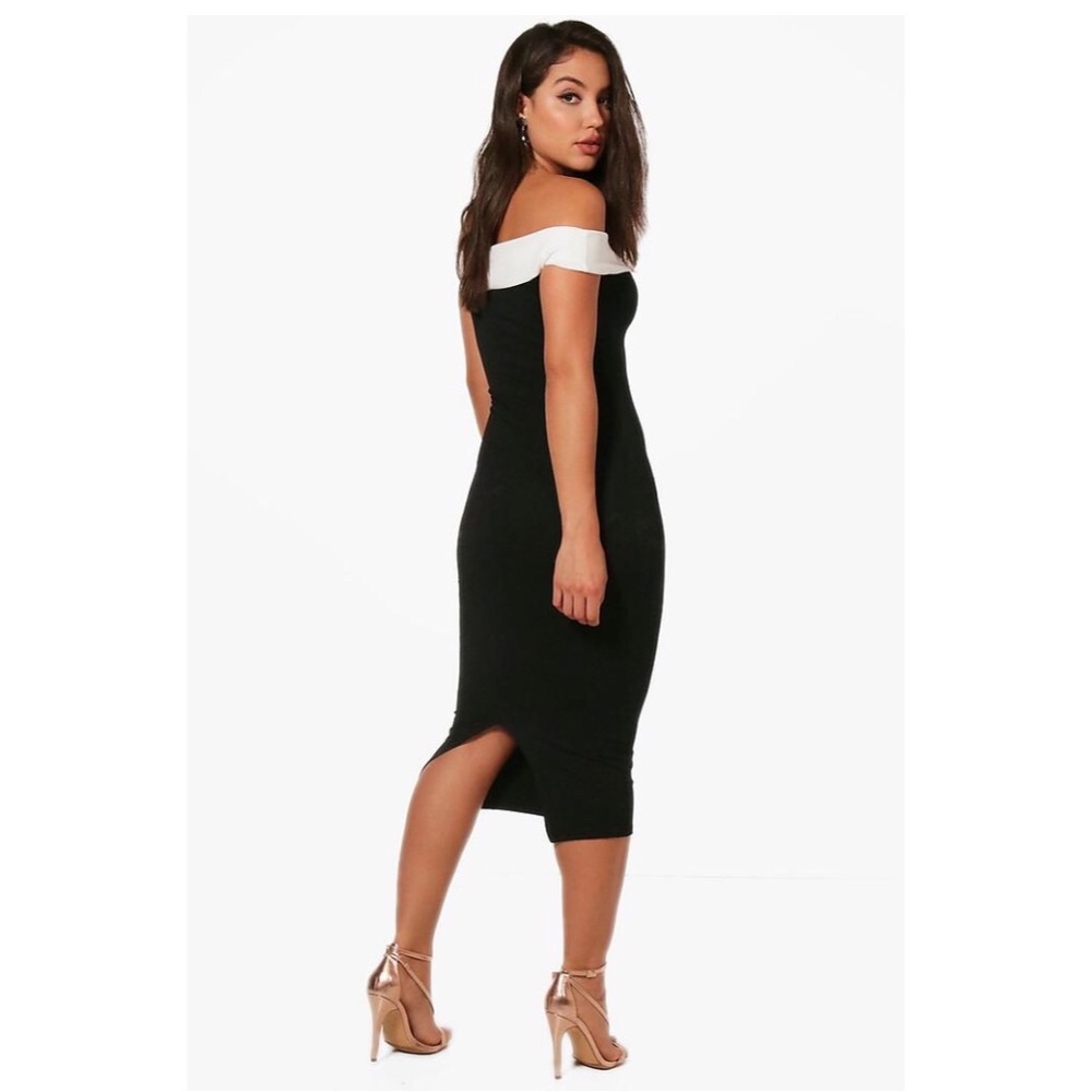 Off the Shoulder Midi Dress - Picture 2 of 4