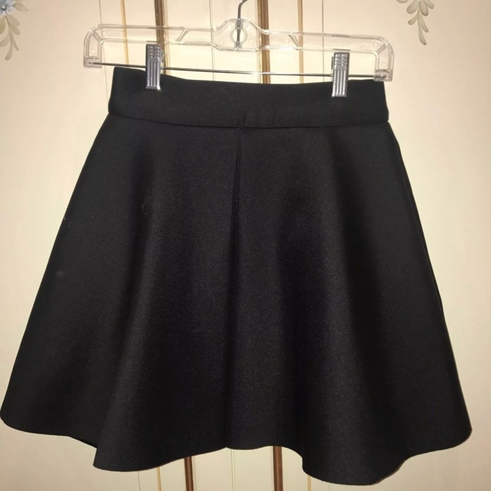 AQUA black mini skirt