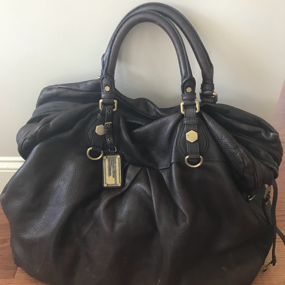 Marc Jacobs Brown Leather Oversized Travel Bag