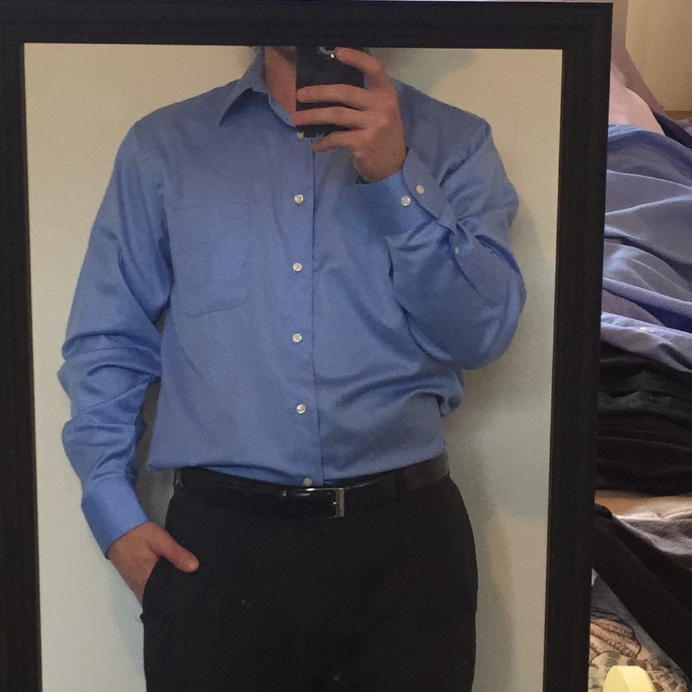 Blue dress shirt