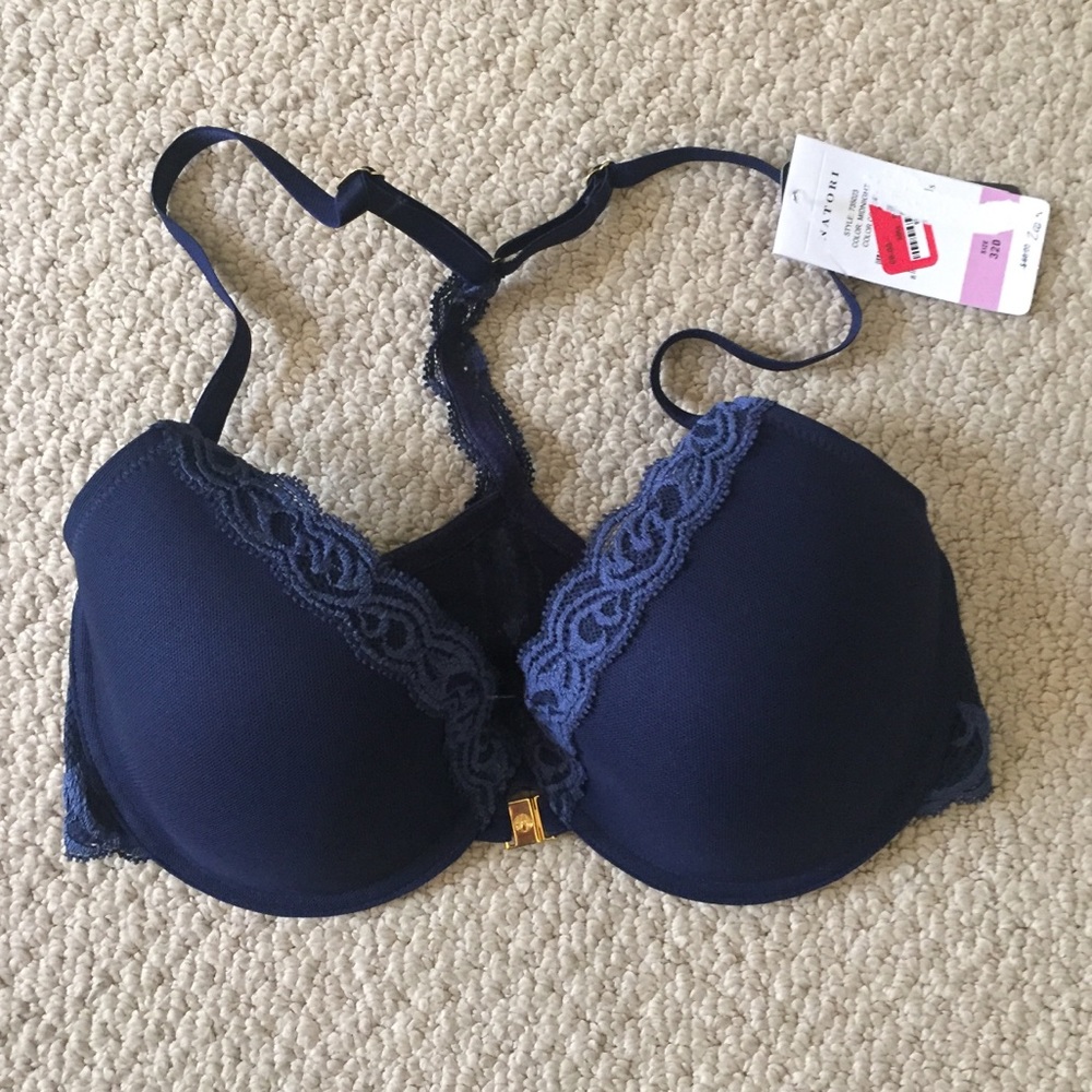 NWT Natori feathers racerback in navy