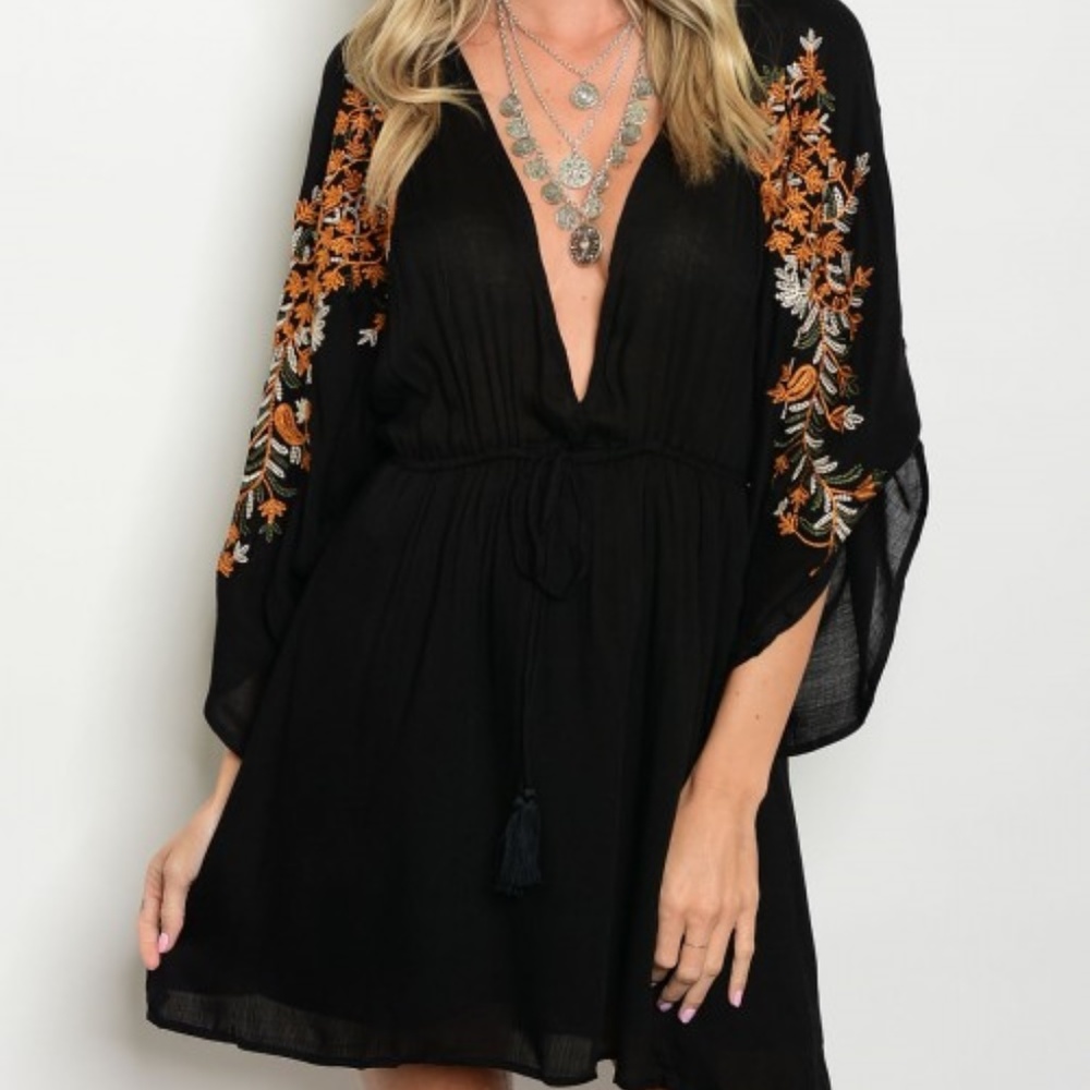Embroidered Mini-dress