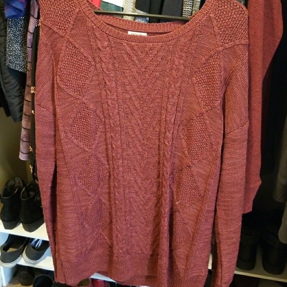 Knit sweater top.