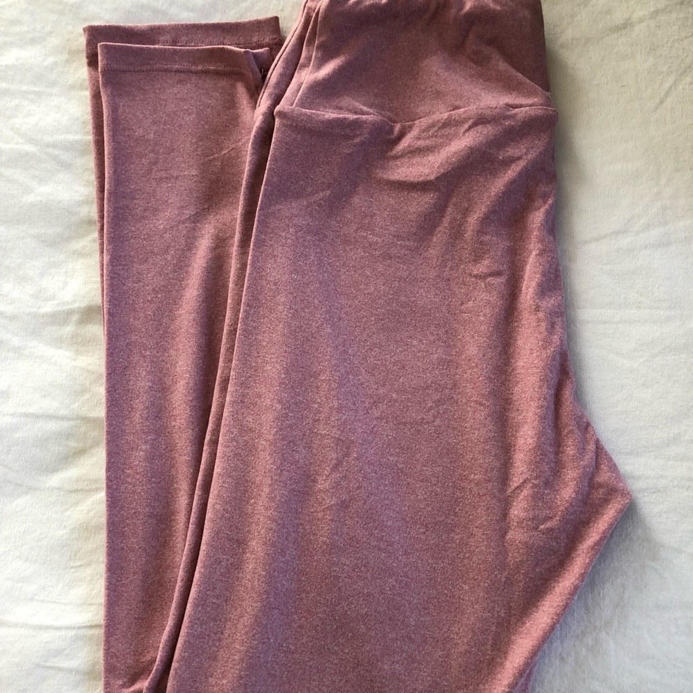 LuLaRoe Light Pink Heathered SOLID OS Leggings