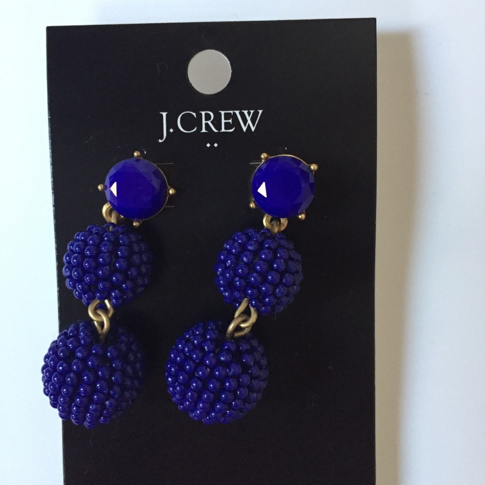 Jcrew blue beaded earrings