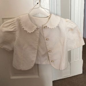 White vintage crop top shirt