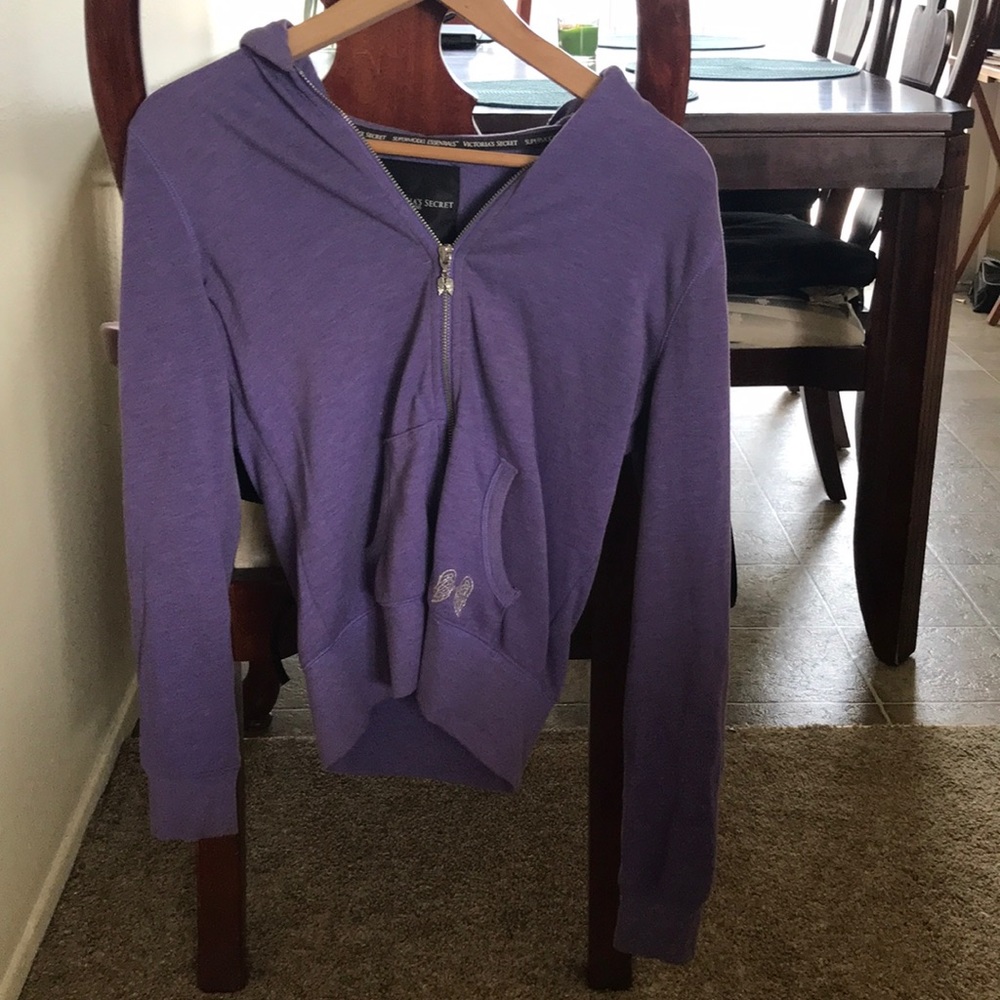 Xs Victoria’s Secret purple zip up hoodie