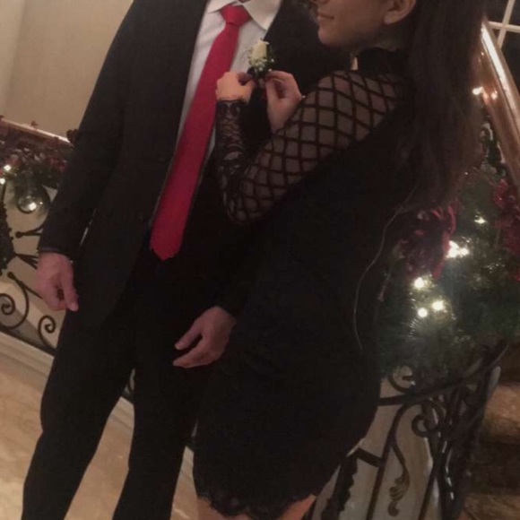 Black lace long sleeve dress - Picture 7 of 7