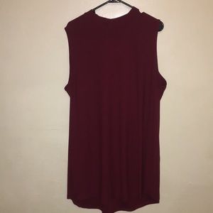 Burgundy sleeveless dress