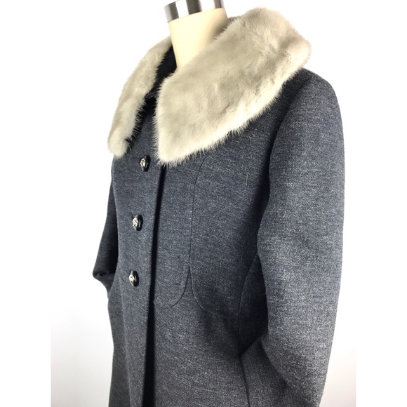 **SOLD** 1950s ZOLLINGER HARNED mink gray coat - Picture 7 of 8