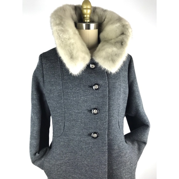 **SOLD** 1950s ZOLLINGER HARNED mink gray coat - Picture 8 of 8