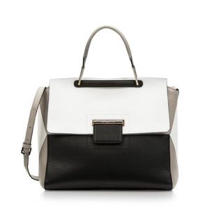 Women's white Artesia Leather Satchel