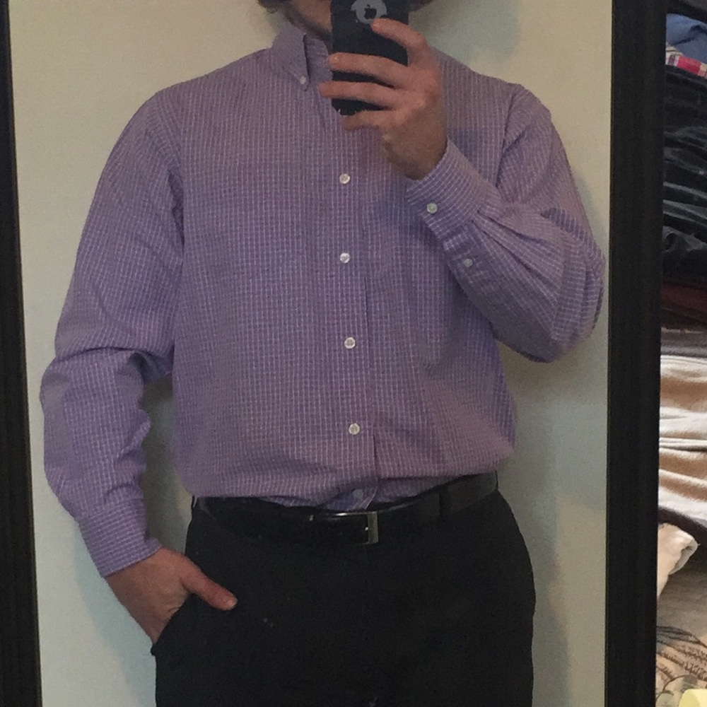 Gap classic fit purple dress shirt