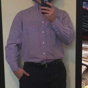 Gap classic fit purple dress shirt