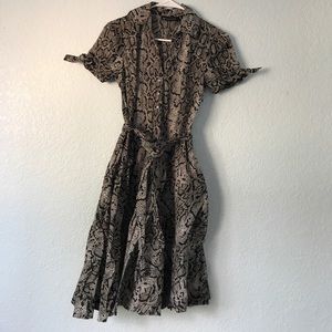 INC snake print dress