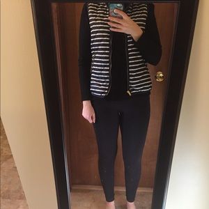 Quilted stripe vest
