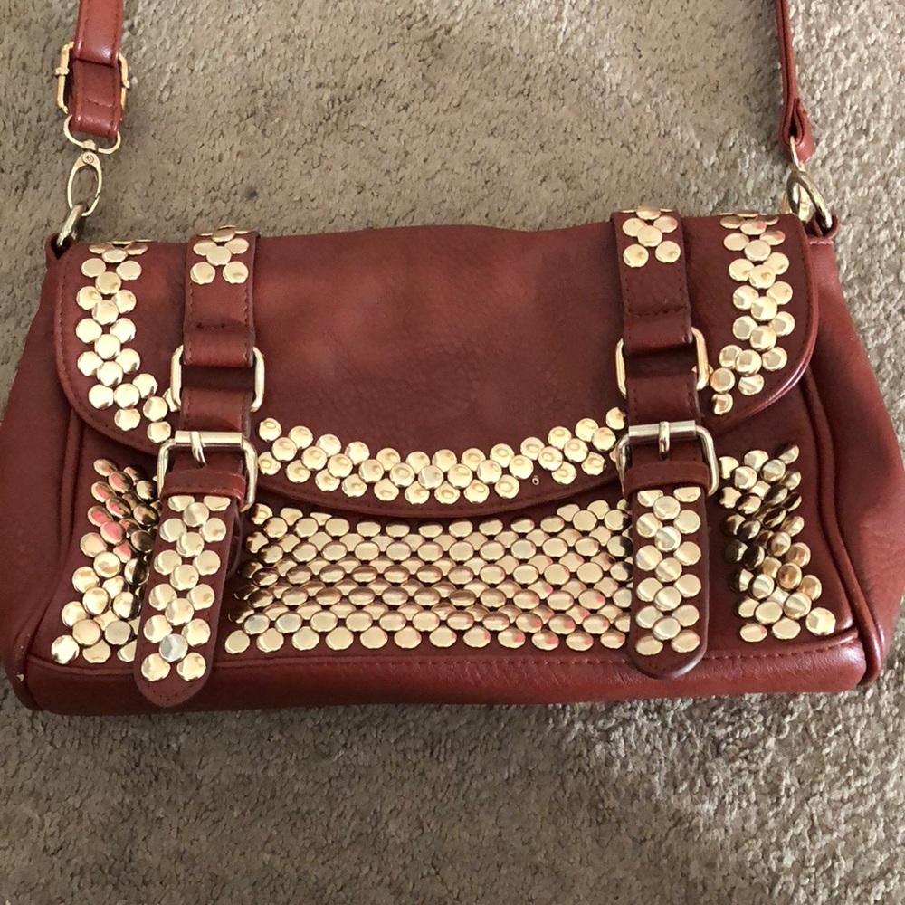 Gold studded satchel!