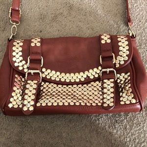Gold studded satchel!