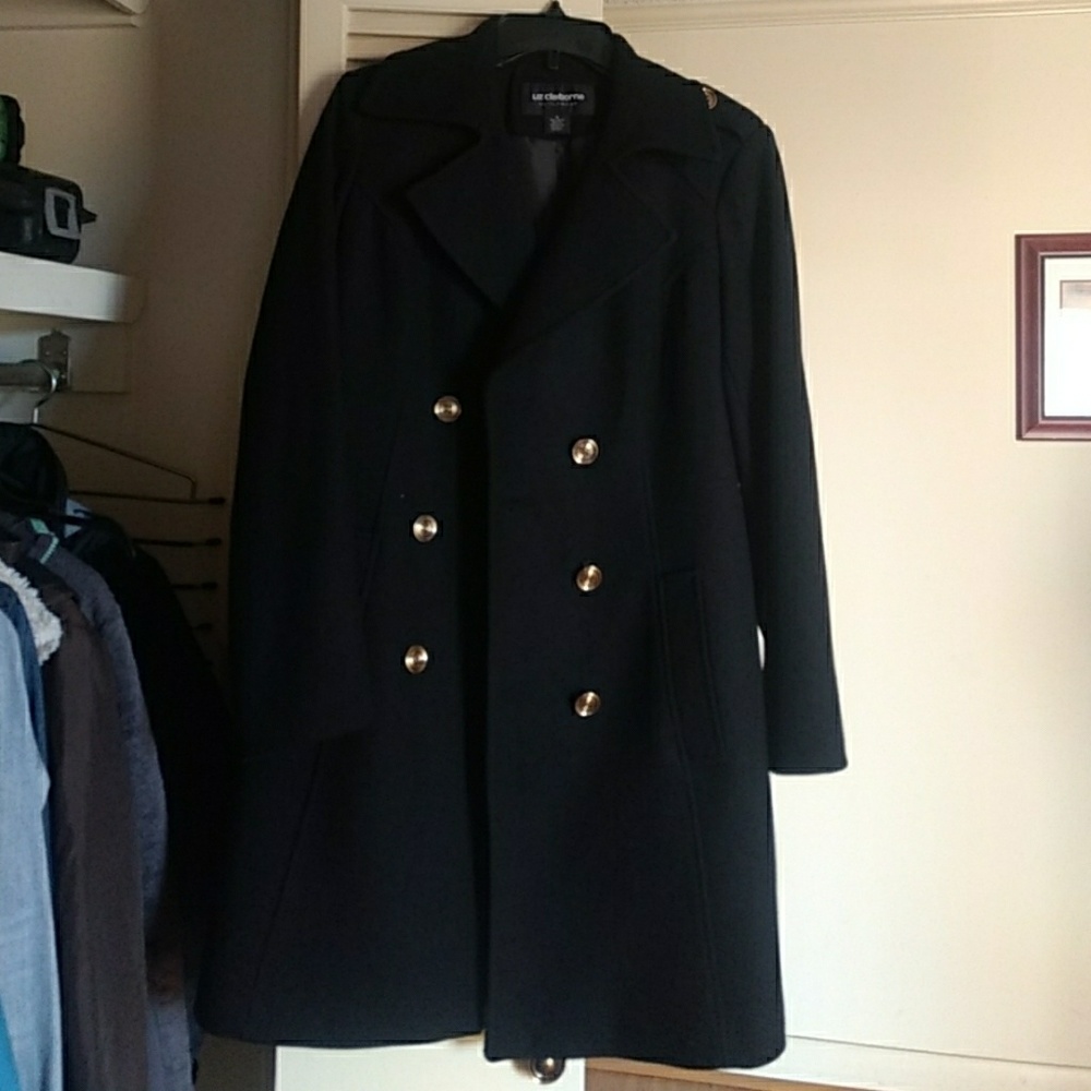 Liz Claiborne black peacoat