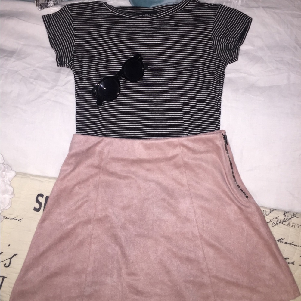 Brandy Melville suede skirt