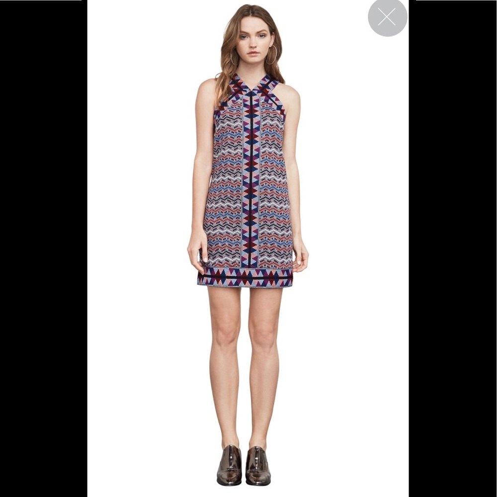 BCBGMAXAZRIA Tesa Jacquard Halter Dress