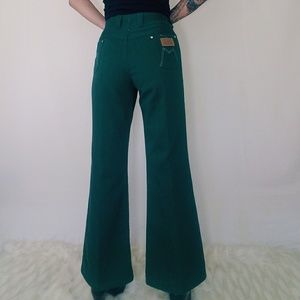 70's Vintage Green Flares